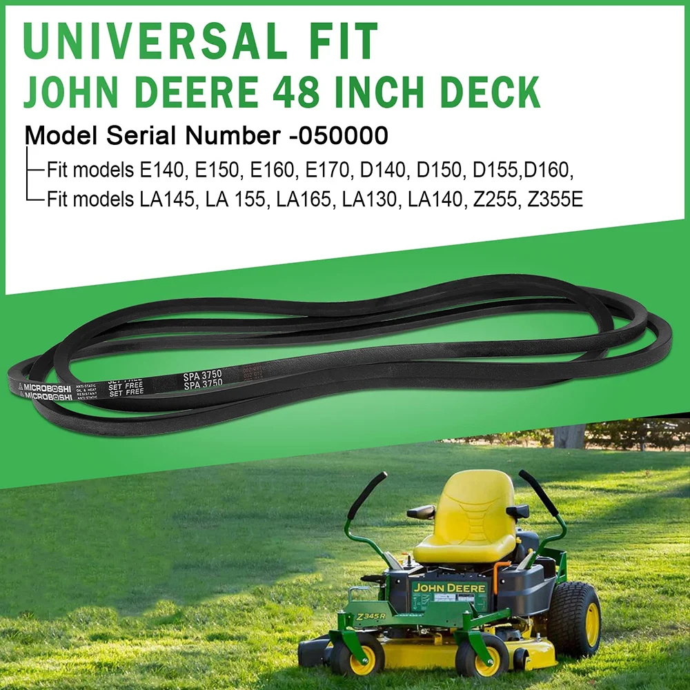 GX21833 Mower Deck Drive Belt Replace for John Deere Mower Drive Belt Model E140, E150, E160, E170, D140, D150