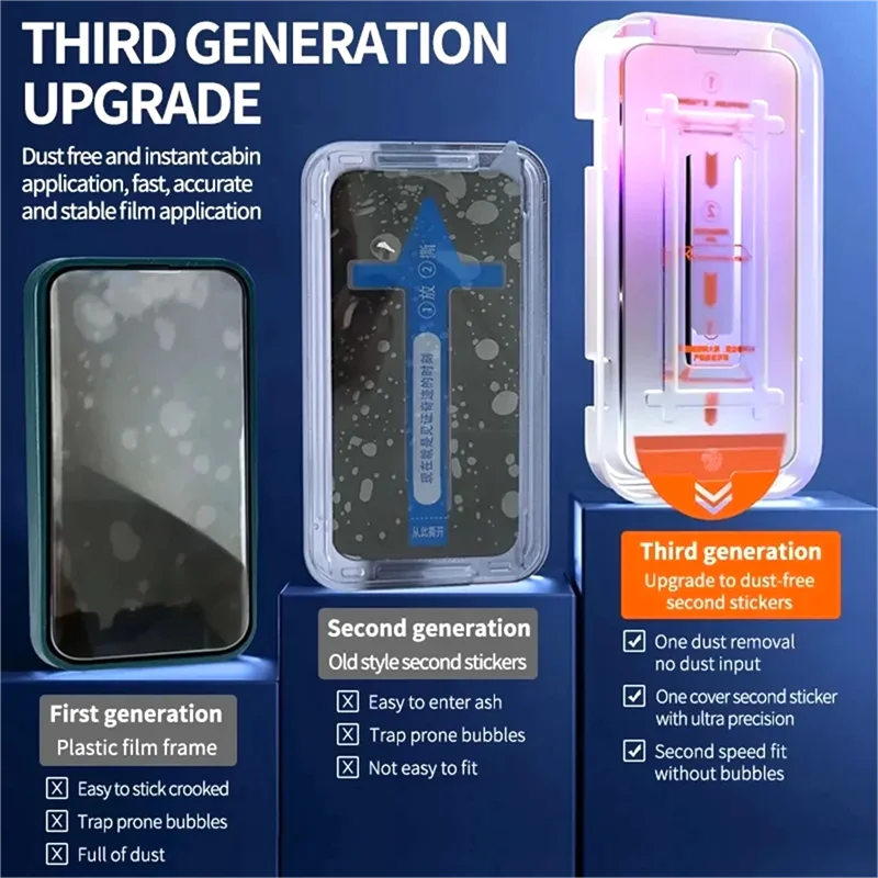 3 Stück gehärtetes Glas für Galaxy A56 A55 A16 A36 A26 5G Staubfreie Box Galaxy A54 A53 A52 A35 A25 A15 Displayschutzfolie