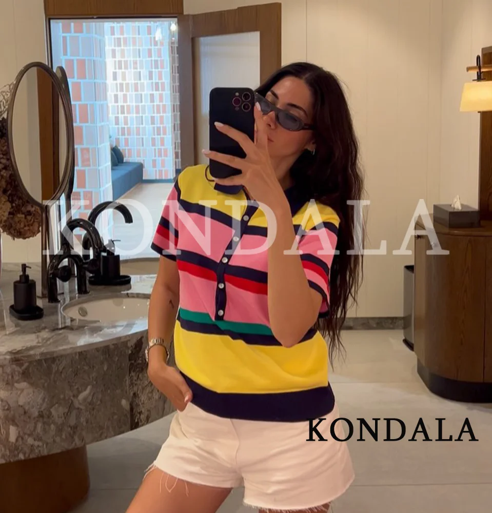 Kadınlar için Şık Renkli Çizgi - Summer Clothing Yarn incelemesi ve fiyatı