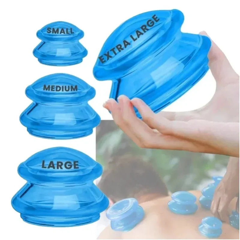 Professionelles Silikon-Schröpfset für Schröpftherapie, Massage, Myofasziale Entspannung und Cellulite-Reduktion