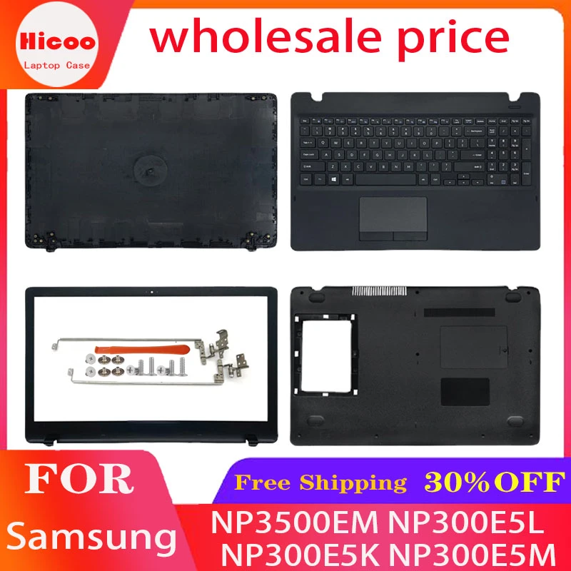 New Laptop Back LCD Cover For Samsung NP300E5K NP300E5M NP3500EM NP300E5L Front Bezel Palmrest Upper Bottom Case Hinges Rear Lid