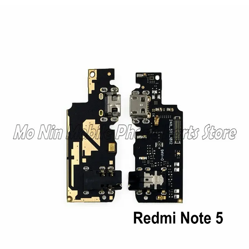 New Microphone Module+USB Charging Port Board Flex Cable Connector Parts For Xiaomi Redmi Note 5 5A Replacement