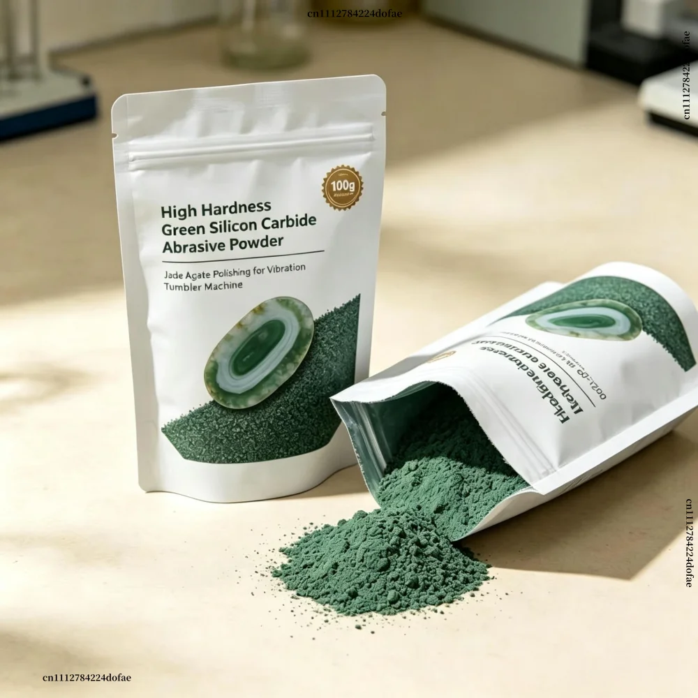 Grit 60~1200 High Hardness Green Silicon Carbide Abrasive Powder – Jade Agate Polishing For Vibration Tumbler Machine