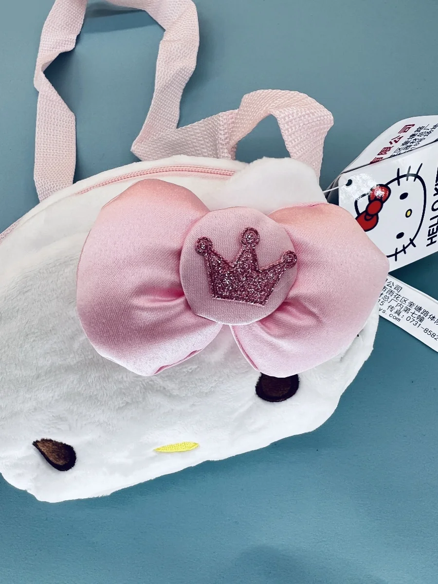 Sanrio Hello Kitty pluszowe torby Crossbody Anime kreskówka urocza portmonetka torba na ramię zabawki torebka na telefon plecaki prezent dla