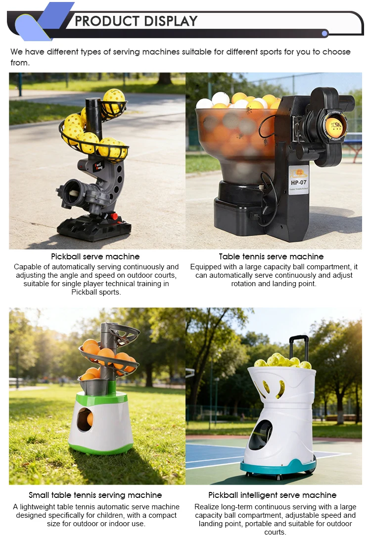 Portable High Quality USAPA Approved Pickle Ball Machine for Training & Entertainment App Remote Control Smartphone Connectivity