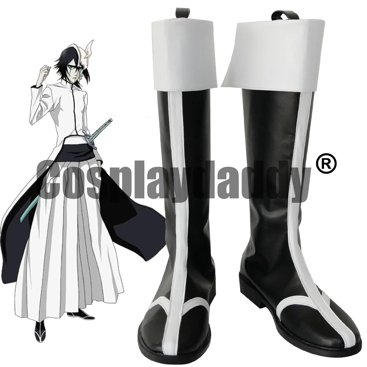 

BLEACH Cuatro 4th Espada Arrancar Ulquiorra Cifer Cosplay Shoes Black Boots H016