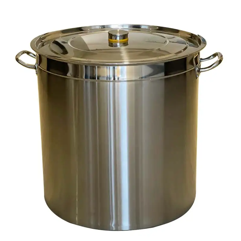 Large capacity double-layer heat preservation stainless steel soup porridge bucket in catering store