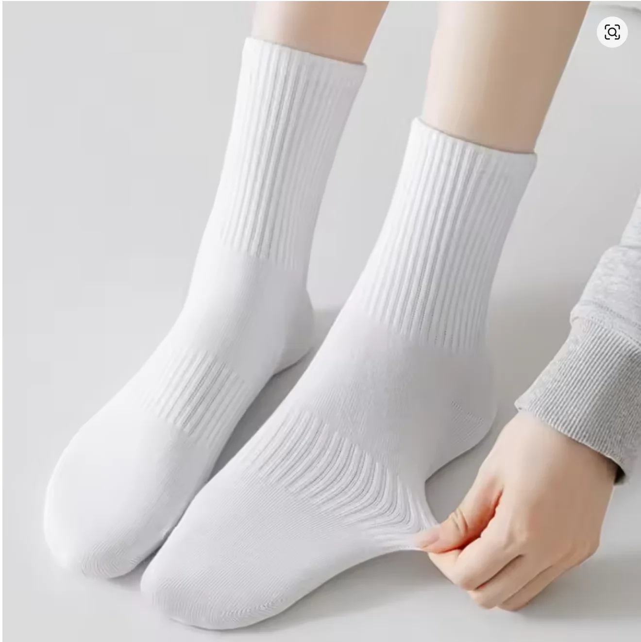 5/10 Paar einfarbige Damensocken-Set – vielseitige, modische, antibakterielle, geruchsresistente, atmungsaktive, bequeme Socken – Detail 5