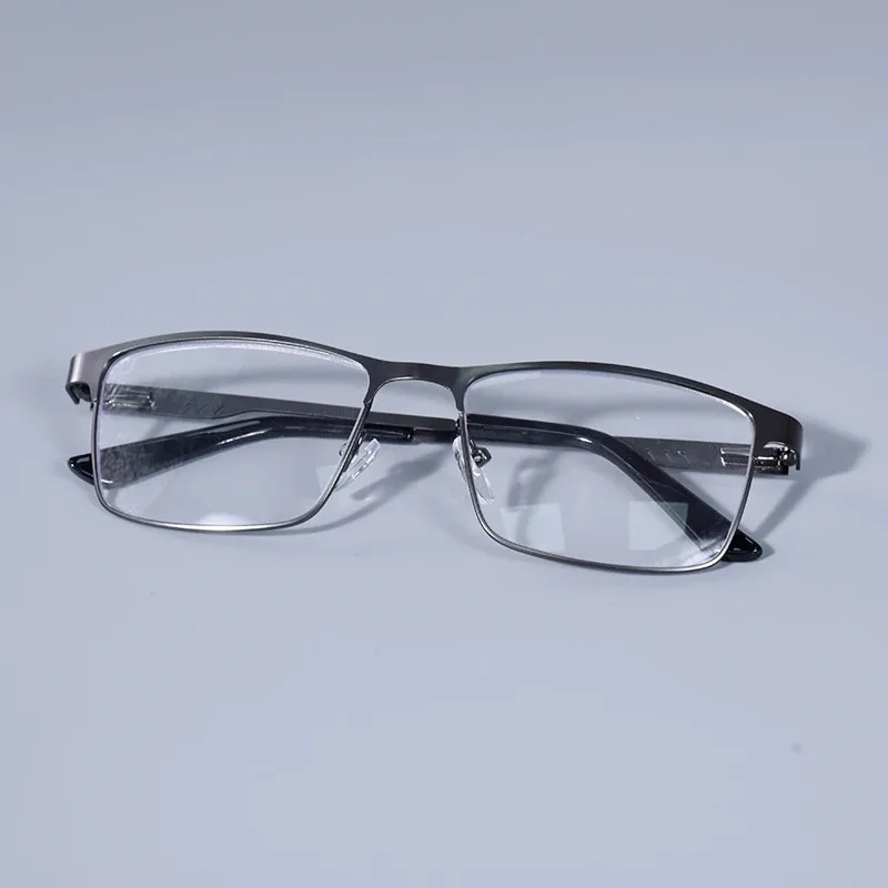+0,75 1,25 1,5 1,75 2,0 2,25 2,75 Anti-Blaulicht Herrenbrille Quadratischer Metallrahmen Große Lesebrille Presbyopie-Brille Gafas Lectura – Detail 4