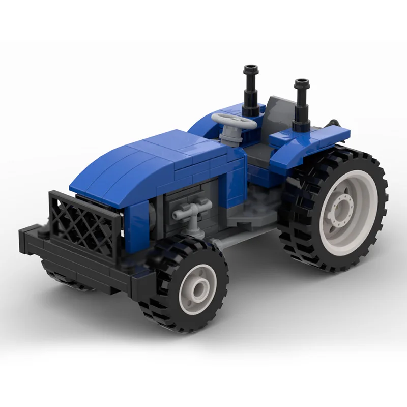 Modelo de coche de carreras de velocidad, ladrillos de construcción MOC, Tractor de potencia pequeño, tecnología Modular, regalos de vacaciones para niños, juguetes para montar, traje