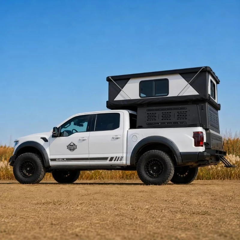 Pickup Truck Double Layer Pop Up Hardtop Canopy Tent Suitable For Four Wheel Drive Off Road Camper
