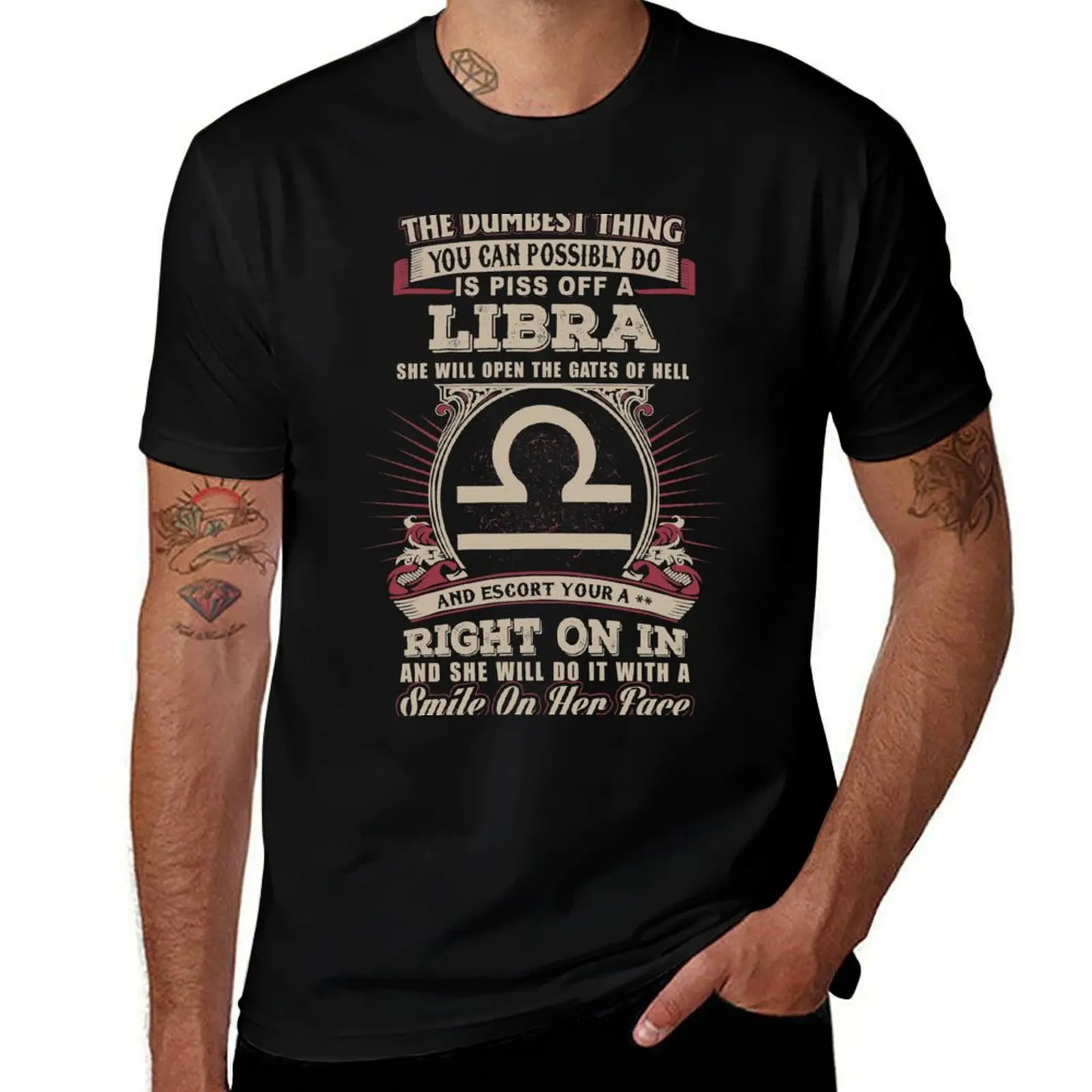 The Dumbest thing You can possibly do is piss off a Libra woman T-Shirt cotton man t-shirts sublime clothes for men