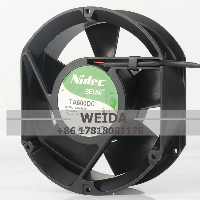 

Nidec NIDEC TA600DC A34438-59 EX DC24V 1.4mp High air volume power fan Ball Bearing Cabinet Axial Aluminum frame Cooling Fan