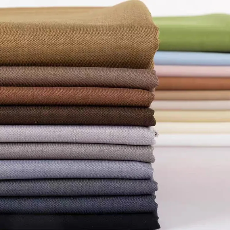 Suit fabric polyester brazing viscose wool elastane blended fabric micro-elastic professional jacket pants skirt design cloth