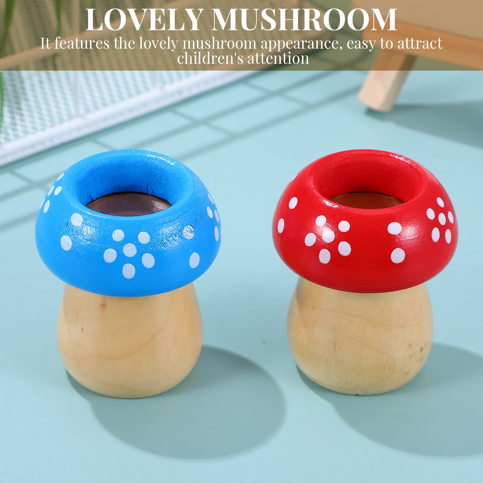 2Pcs Kaleidoscope Mushroom Shape Compact Size Funny Playthings Children Party Fun Kids Rotating Colorful Gifts