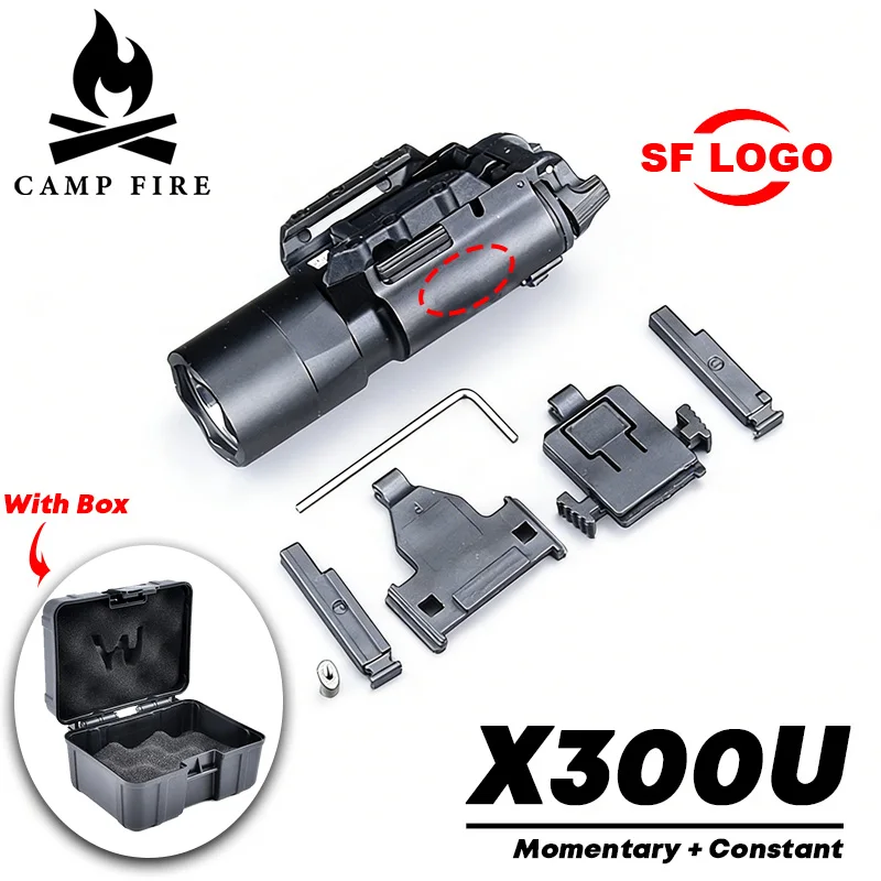 WADSN Tactical X300U X300 Scout Light Airsoft Weapons Hanging Light Strobe LED Hunting Metal X300V Flashlight Fit 20mm Rail