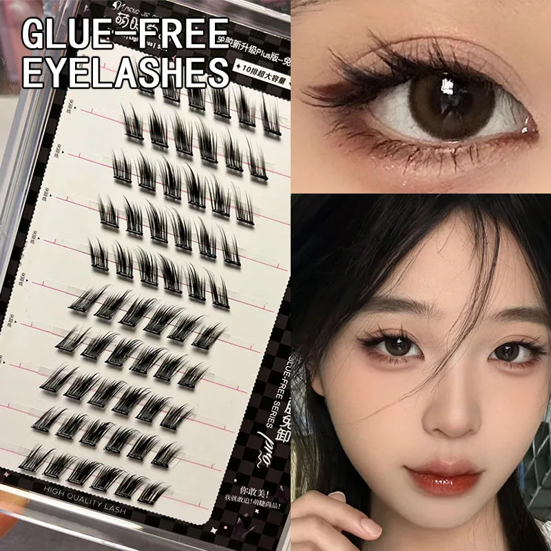 

Fox Cluster Lashes Self-adhesive No glue False Eyelash Soft Korean Natural Eyelash Extension DIY Makeup Individual Eyelashes