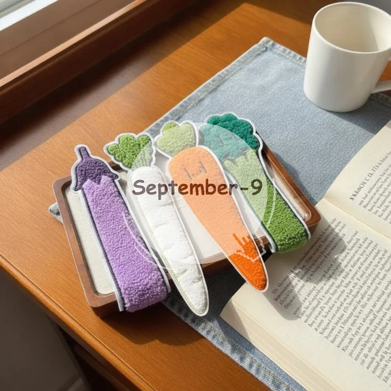 Non-Slip Simulated Vegetable Hair Bang Pad No Trace Cute Cartoon Flyaway Holder for Student School Daily Wear