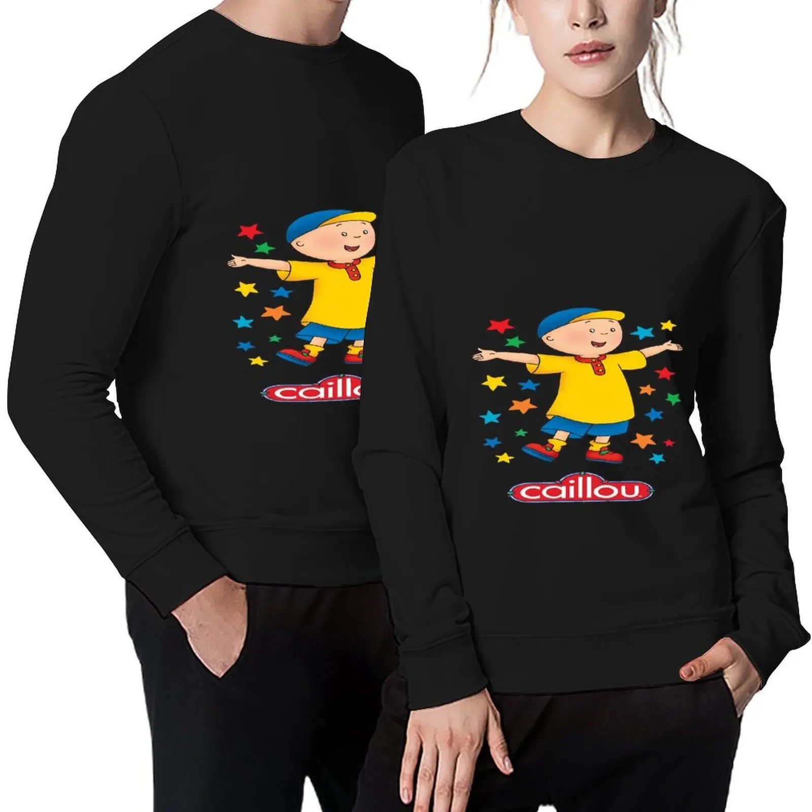 

caillou, caillou and dog Pullover autumn new products korean style clothes autumn graphic t shirts men graphic sweatshirts