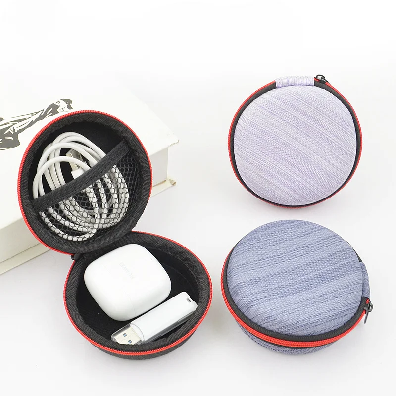 

Round Data Cable Bluetooth Headset Bag, Small Bag, Cute Change Bag.