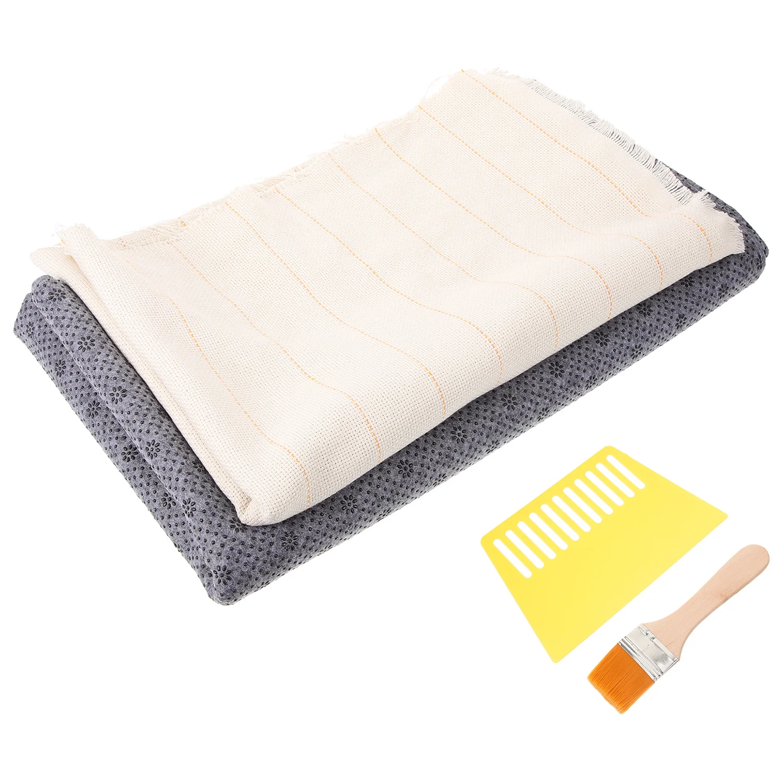 

1Set Tufting Cloth Kit Monk Cloth for Punch Needle Nonskid Backing Fabric DIY Rug Making Antislip Floor Material