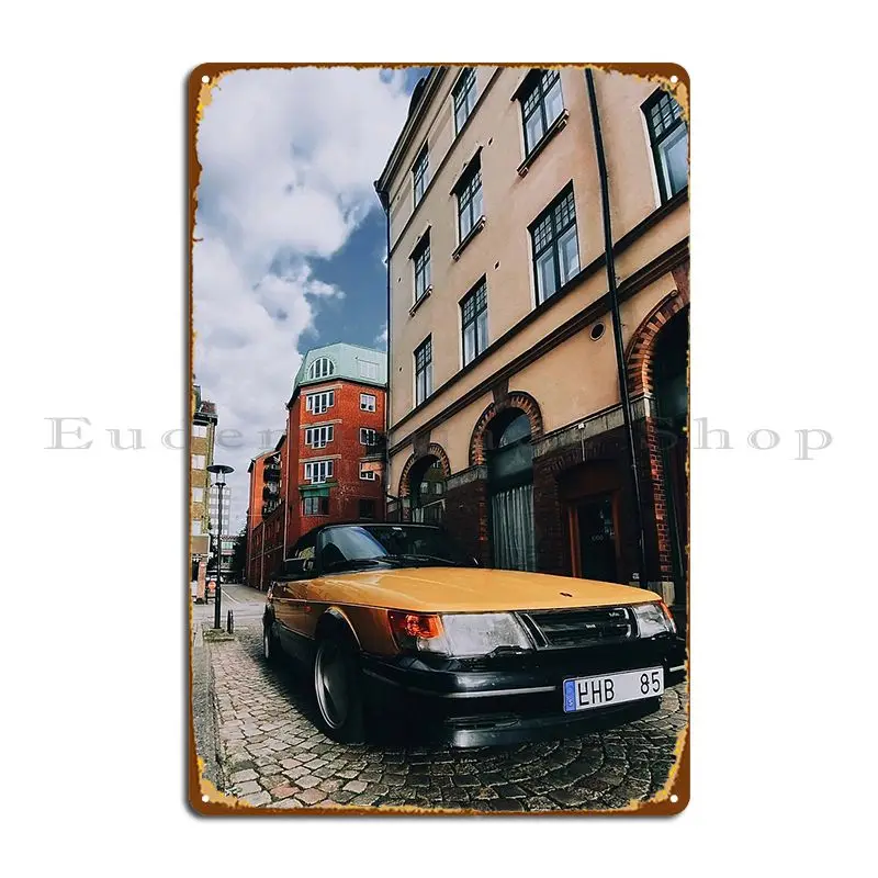 Classic Car In Sweden Metal Plaque Poster Garage Wall Cave Garage Create Cinema Tin Sign Poster