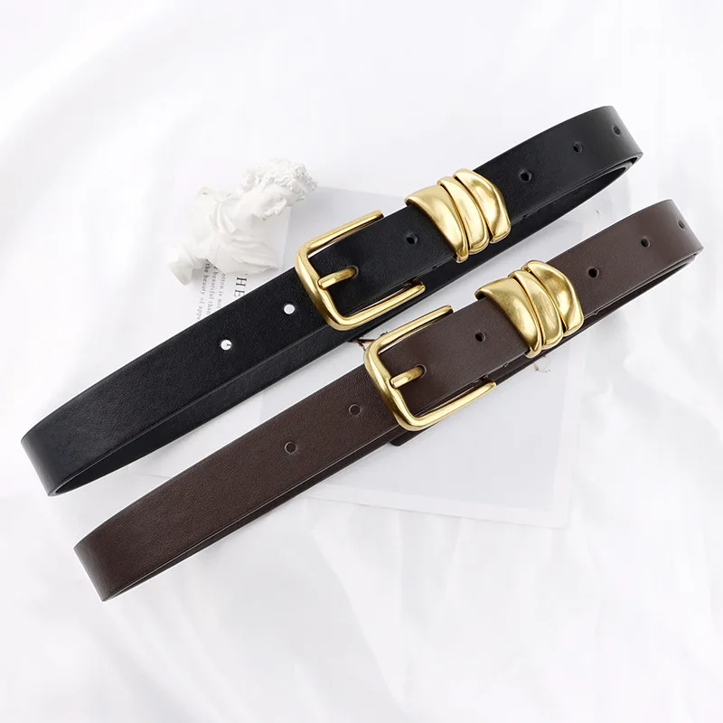 [SHIP ON 24 HOURS]Belt Women\'s Genuine Leather 2024 New Fashion Versatile Jeans Belt Women\'s Light Luxury Senior RetroPants Belt