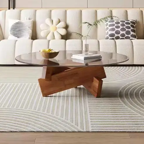 Glass coffee table, home small apartment, Nordic coffee table, living room stylish small tea table