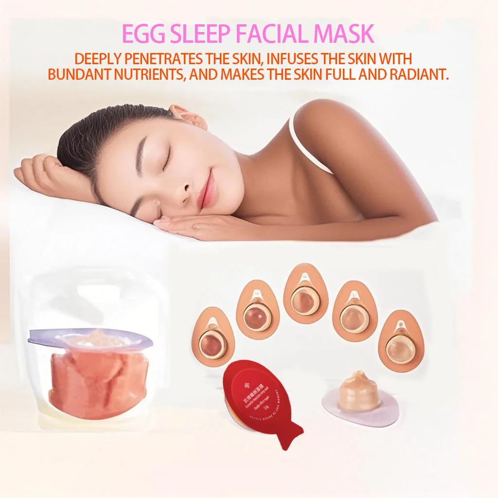 

Egg Sleep facial mask Moisturizing and Refreshing facial mask Permeable Mud Film Moisturizing and Moisturizing facial mask