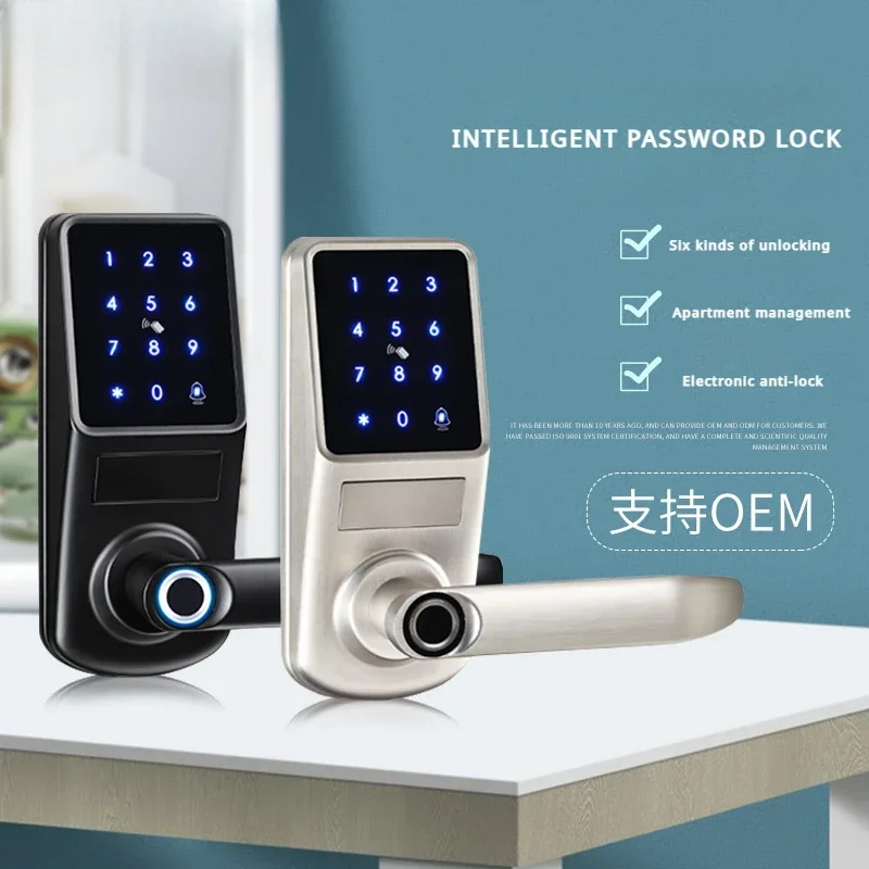 A290 Smart Fingerprint Door Lock Deadbolt TT Lock APP Remote Control Open The Door with Key and Ic Card Smart Home