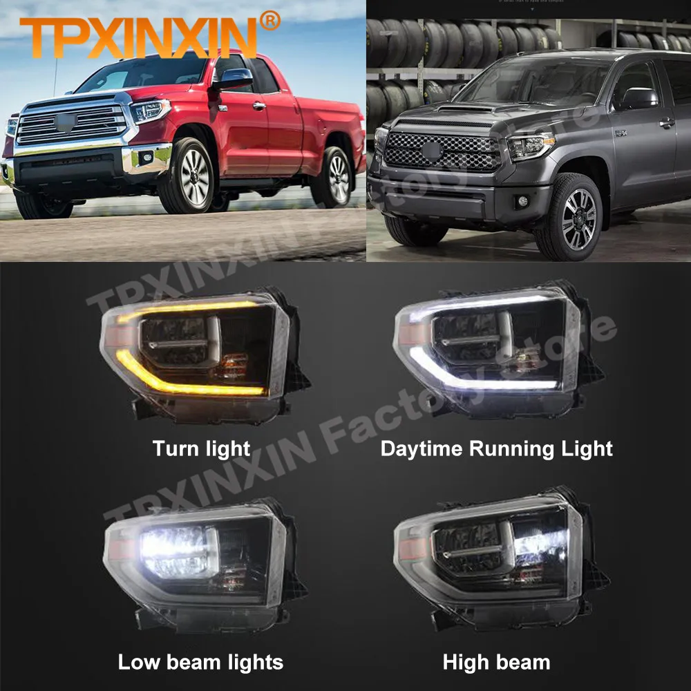 

Car LED Headlight Lamp Assembly For TOYOTA TUNDRA 2014 Headlight High Beam Lights Low Beam Lights