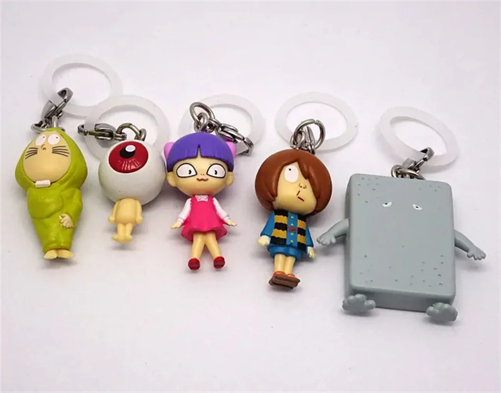 Bandai Original 5Pcs Gashapon めじるしアクセサリー Kitaro ゲゲゲ Anime Figure Toys Gift Collectible Model Ornaments