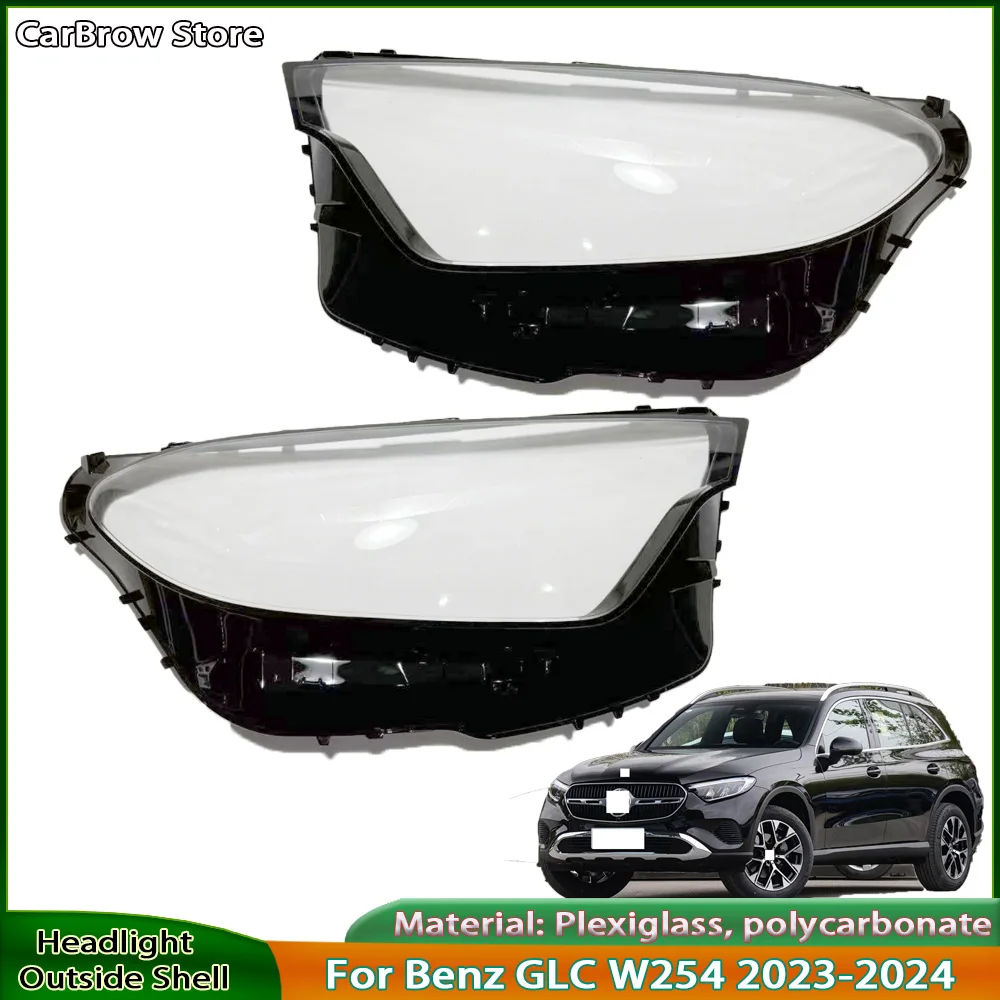 

For Benz GLC W254 GLC260 GLC300 2023 2024 Headlamp Transparent Cover Headlight Shell Lens Lampshade Plexiglass
