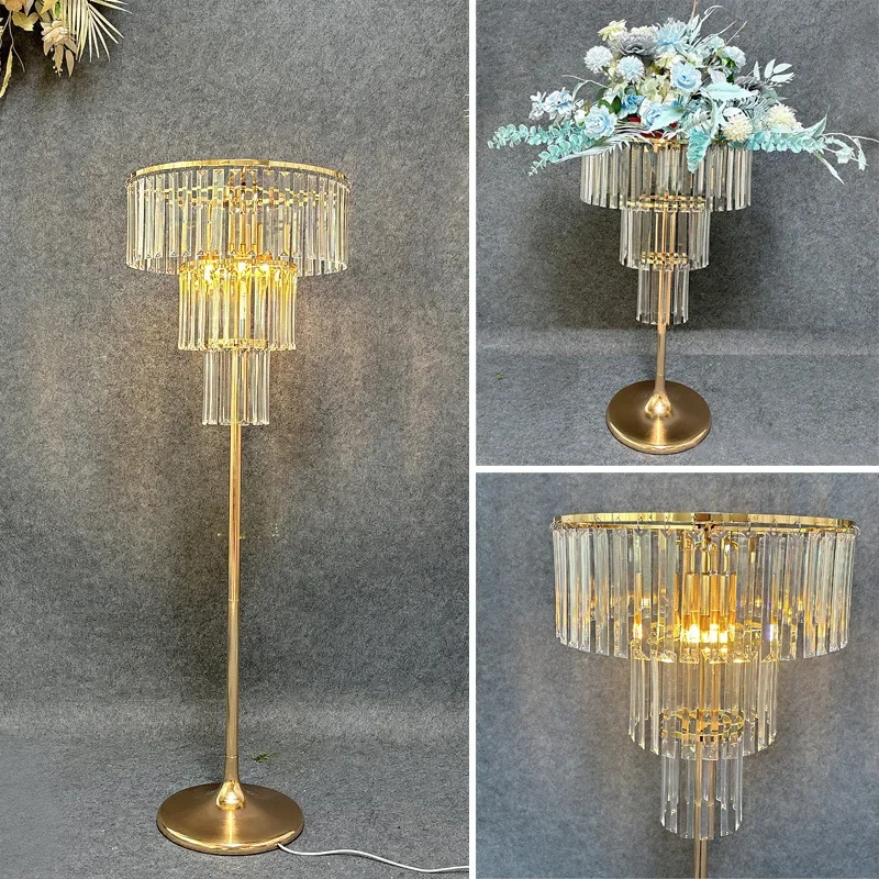 

4PCS Modern Transparent Acrylic Ice Bar Floral Stand Tall Flower Display Rack Wedding Party Backdrop Decor Centerpiece HomeDecor