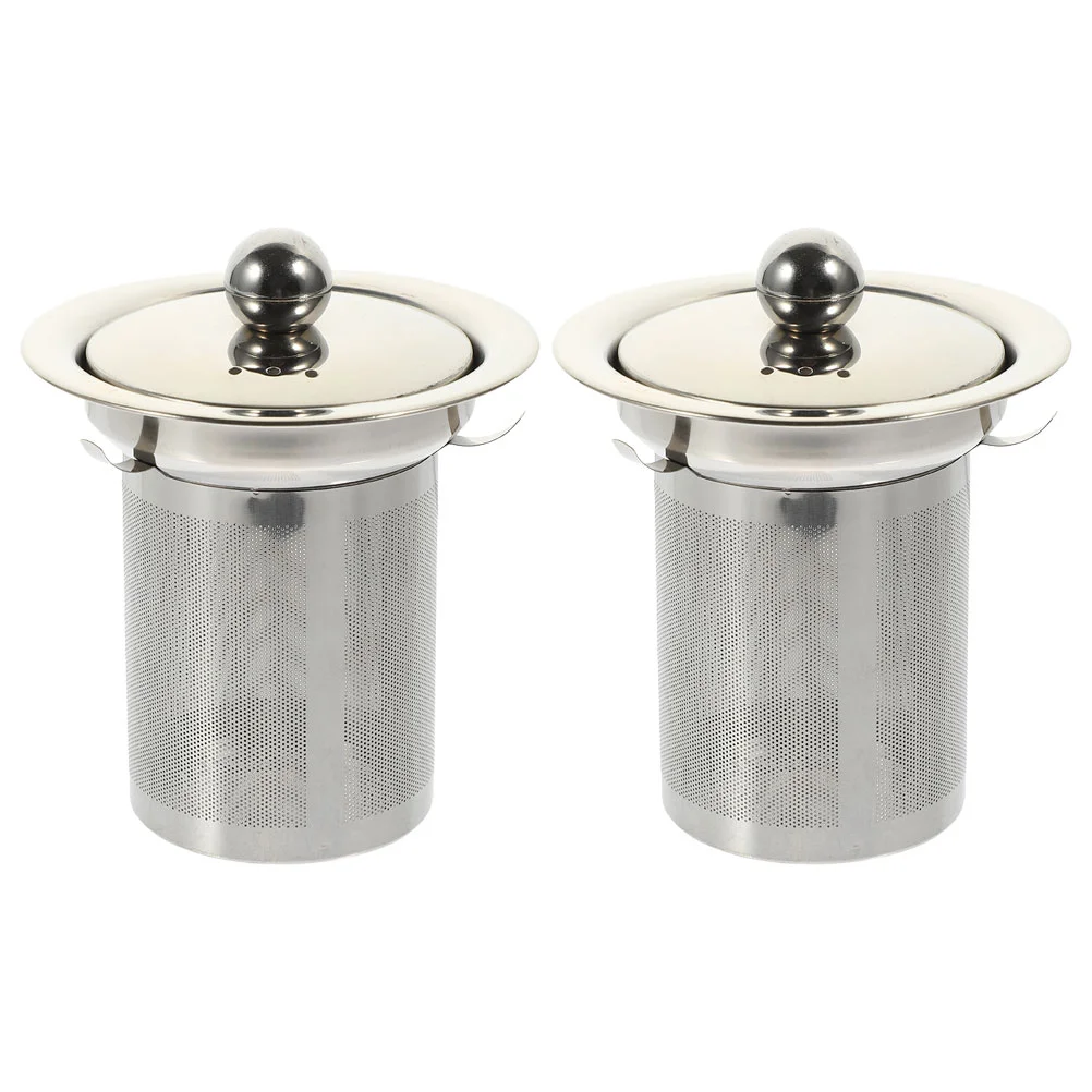 

2 Pcs Teapot Strainer Stainless Steel Diffuser Strainers for Loose Fine Mesh Pots Maker Cup Leaf