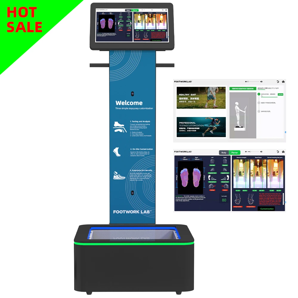 Popolare nel 2024 Scanner per piedi 3D AI di alta qualità per la clinica del piede Sottopiede Personalizzazione Macchina Scanner per piedi Solette ortopediche Scanner