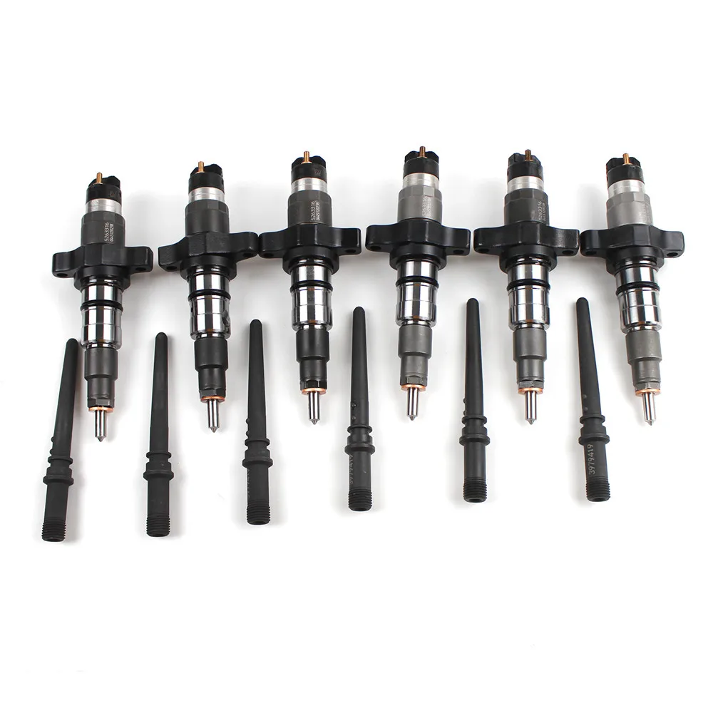 New 6PCS Fuel Injector With Tube Kit 0445120238 For Dodge Pick-Up Truck Cummins 5.9L Diesel 2004-2009 35-81314ARD 0445120032