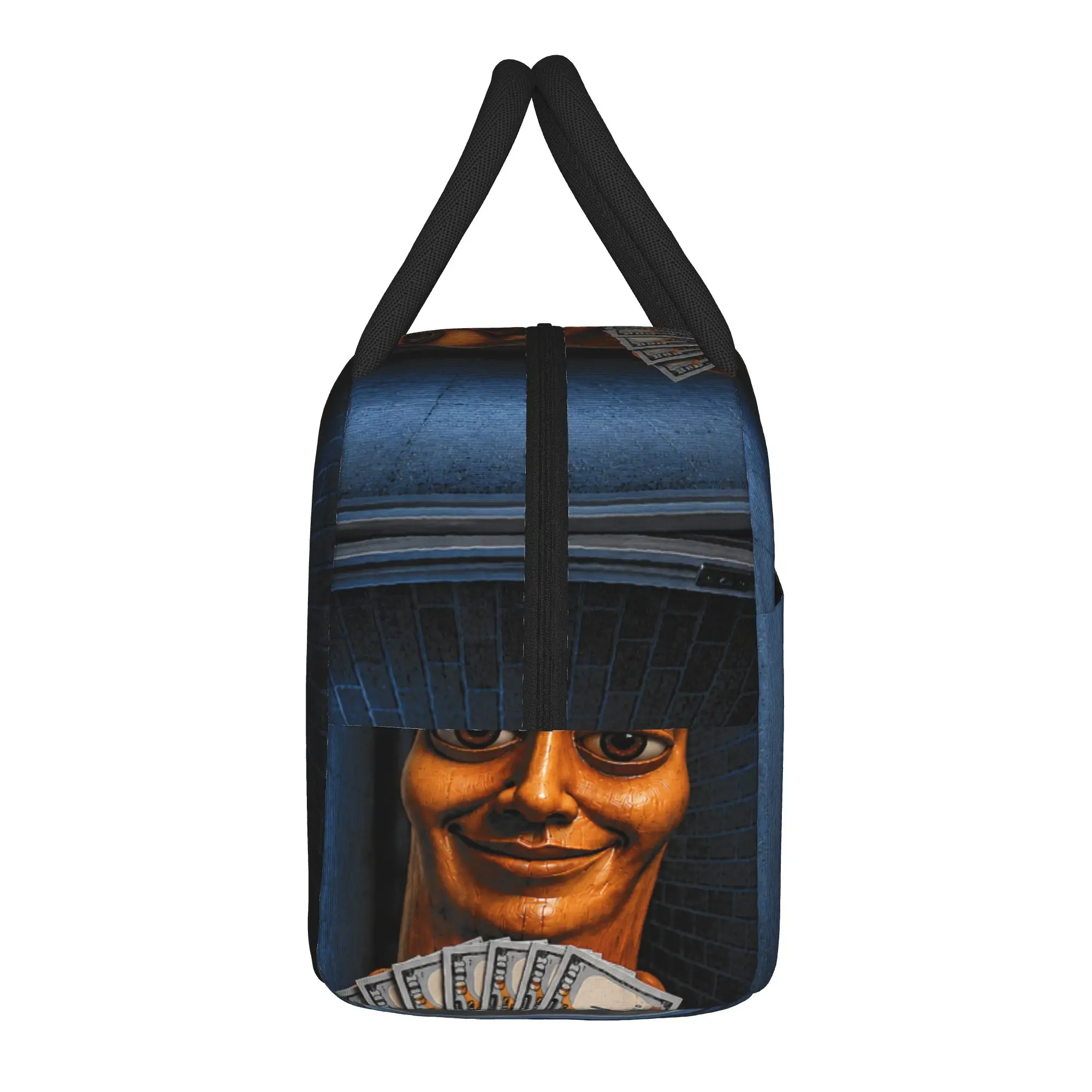 There is Motion at Your Front Tung Tung Tung Sahur Money Lunch Bag Convenient Lunch Box Women Travel Graphic Design Cooler Bag