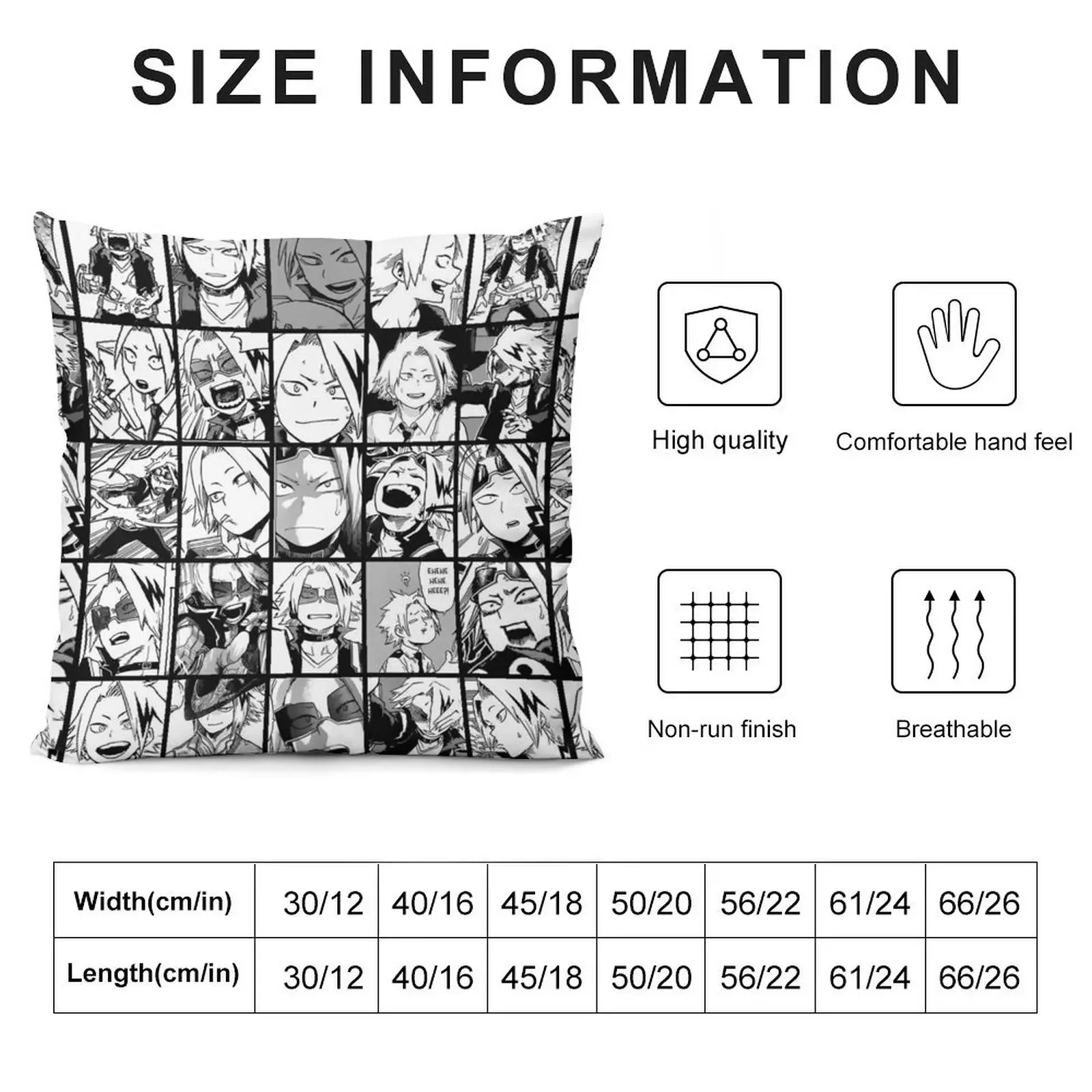 denki - manga panels black and white version Throw Pillow home decor items Pillowcases pillow