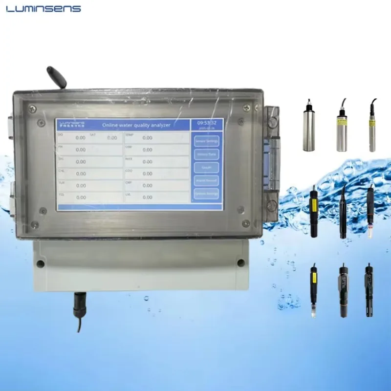 CE Certificate Water Quality Analyzer PH/DO/COD/TSS/NH4/COD/BOD For Wastewater Connectable Sensors