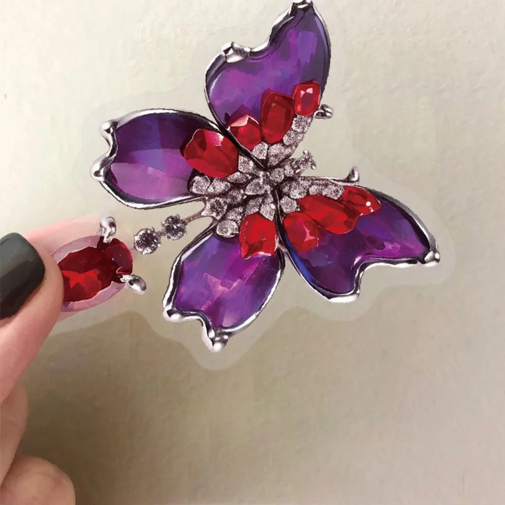 

10/30/50pcs Creative Butterfly Jewelry Stickers Retro Aesthetic Graffiti Decal Guitar Phone Diary Transparent Sticker Decoration