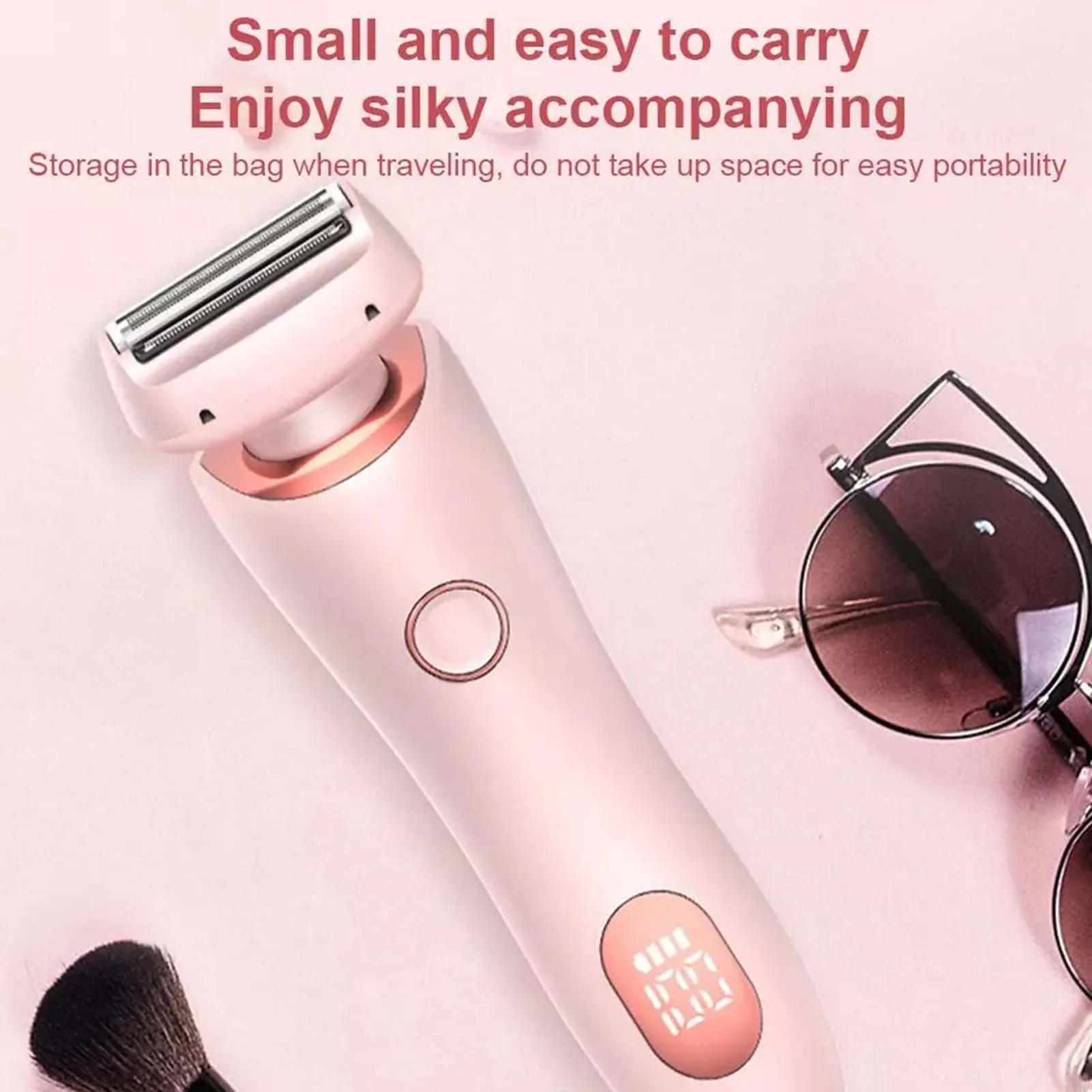 

2 In 1 Portable Electric Shaver Women Electric Skin Hair Remover for Private Parts Shaving Hair Removal