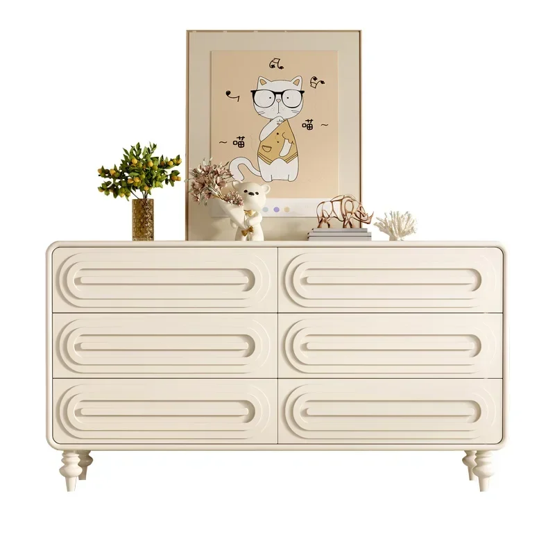 Cream Style Solid Wood Luxury Shoe Cabinet Storage Cabinet Simple Organizer Side Cabinet Bedroom Sapateira Home Furniture