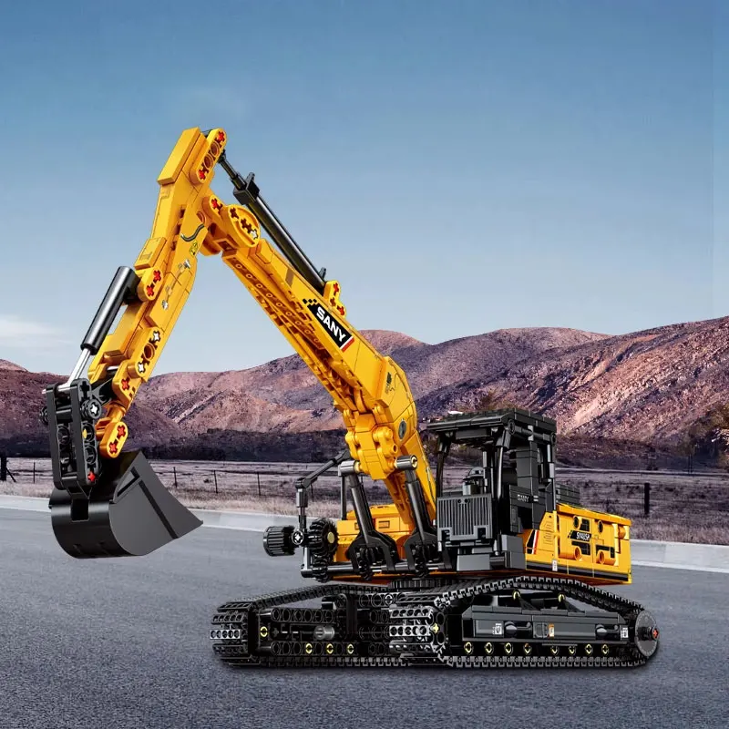 1022 قطعة من مكعبات بناء الحفارة، نموذج لعبة تجميع الألغاز للبناء الهندسي، هدية عيد ميلاد DIY للأولاد باليد #3