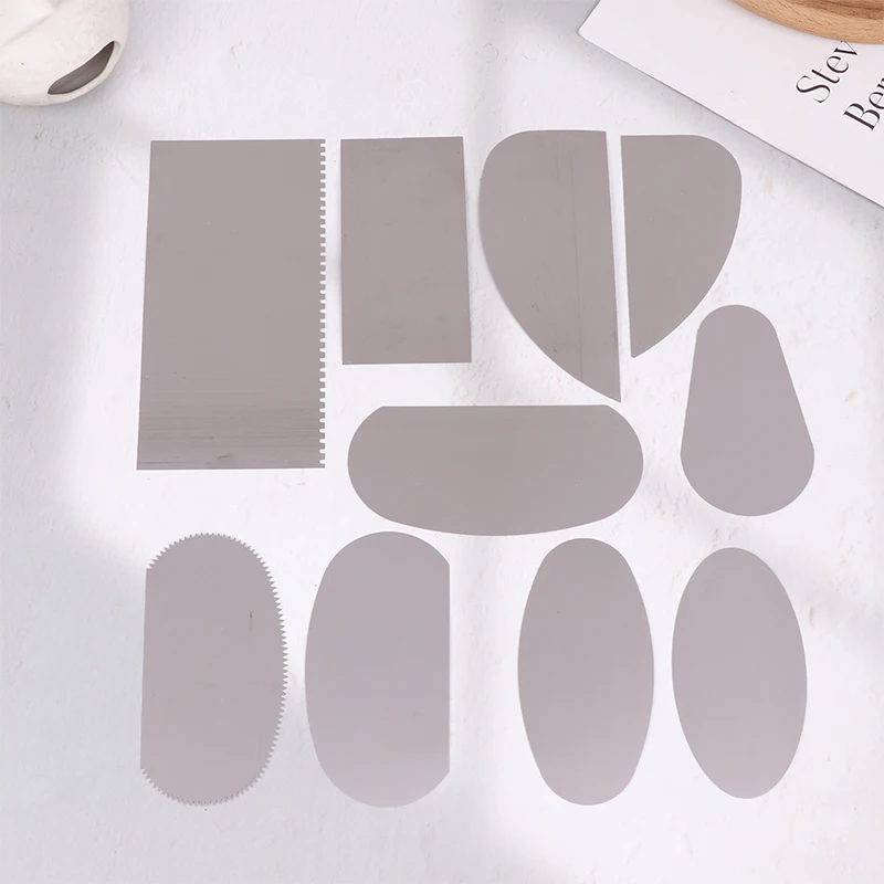 10 pz/set Strumento di Cottura di Argilla Scultura di Argilla Stampaggio di Ceramica Strumenti di Scultura In Acciaio Inox Raschietto Strumento di Ceramica Raschietto di Argilla