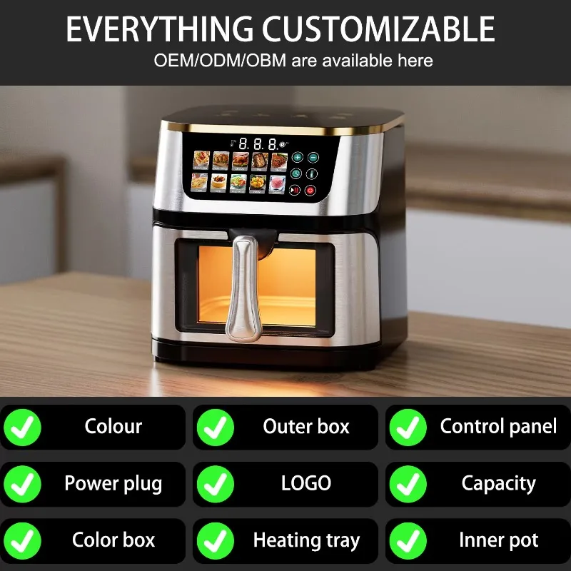 Professional 12L 15L Digital Air Fryer Oven Stainless Steel Smart Multi Functional Large Capacity Commercial No Oil 2025 New - view 5