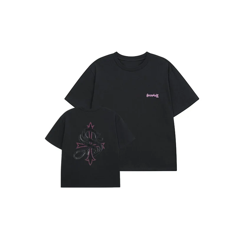 

SupplierSimple summer fashion men's T-shirt with creative letter design and printing women's round neck sports short-sleeved top