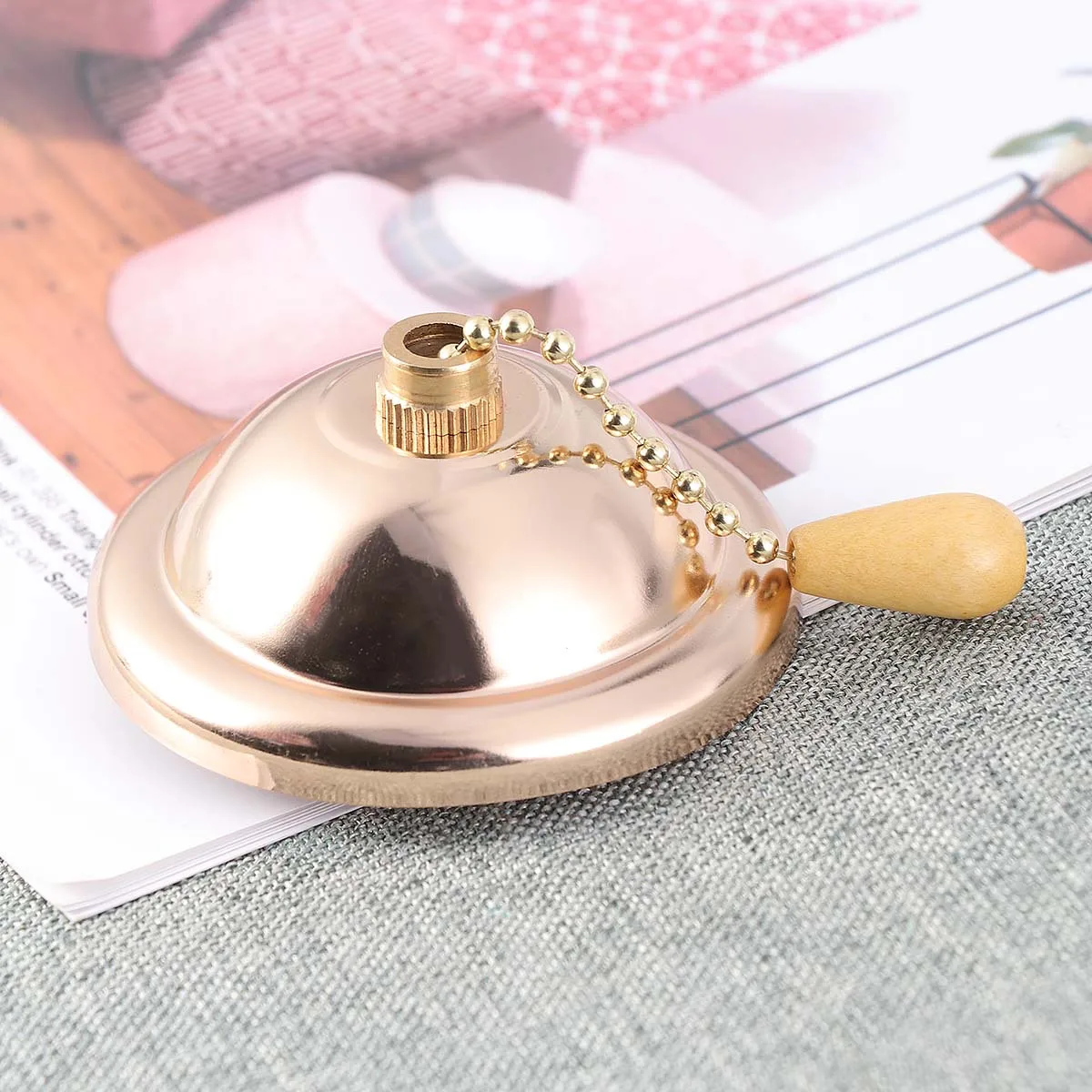 

Ceiling Fan Pull Chain Set Wood Copper Style Round Beaded Smooth Surface No Burrs Comfortable Touch Lighting Fans Ventilation