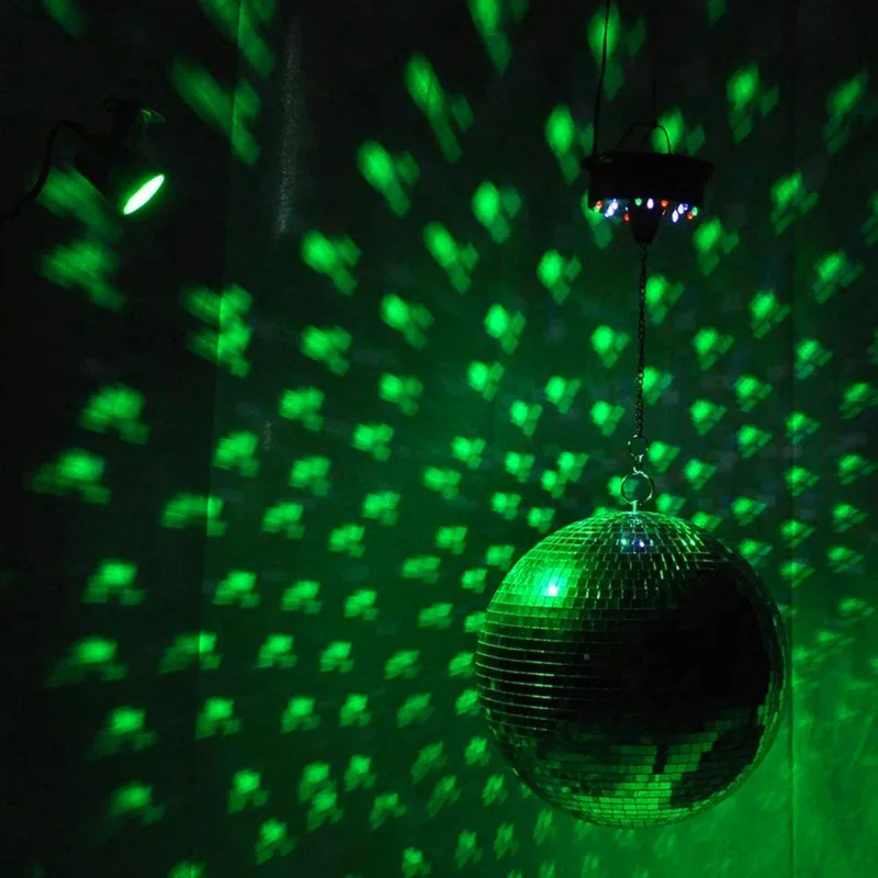 Bola giratoria de cristal reflectante para escenario, luces de escenario para Bar, boda, Fiesta en casa, decoración de Navidad, discoteca, Bola de espejo de varios tamaños