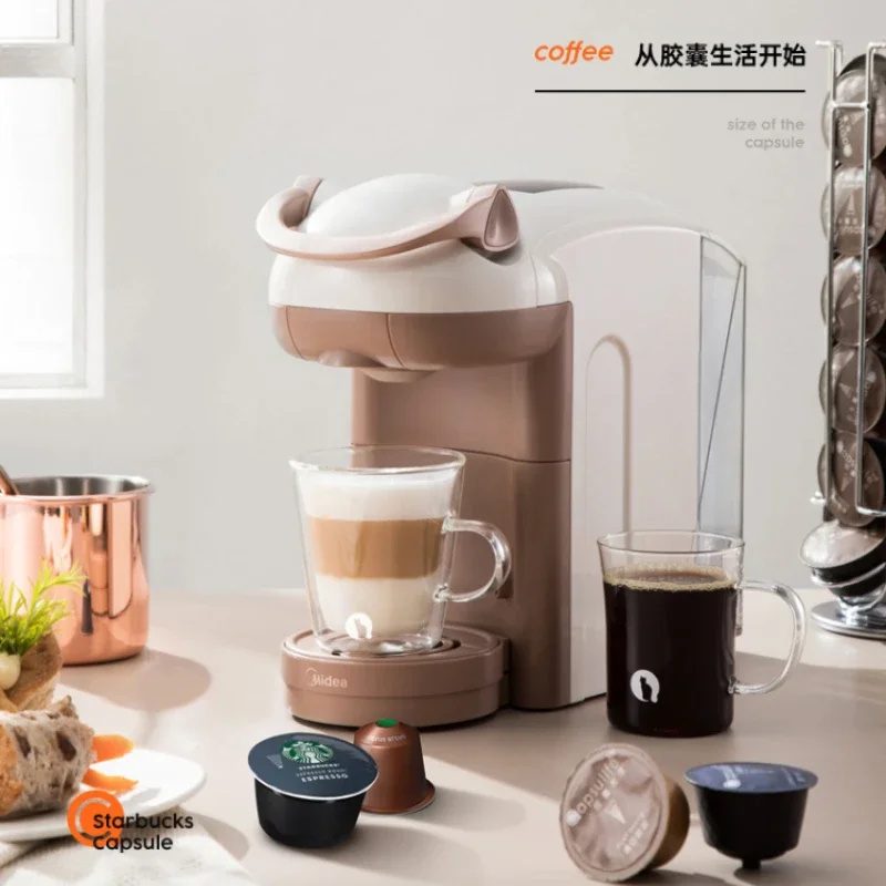Meow Coffee Star Cafetera de Cápsulas 220V Compatible con Nestlé Starbucks Home Espumador de Leche Automático motivi커